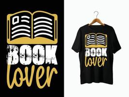 conception de t-shirt amoureux des livres vecteur