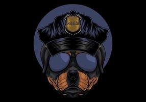 illustration de police de rottweiler vecteur