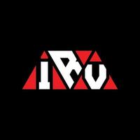 création de logo de lettre triangle irv avec forme de triangle. monogramme de conception de logo triangle irv. modèle de logo vectoriel triangle irv avec couleur rouge. logo triangulaire irv logo simple, élégant et luxueux. VIR