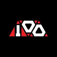 création de logo de lettre triangle ioo avec forme de triangle. monogramme de conception de logo triangle ioo. modèle de logo vectoriel triangle ioo avec couleur rouge. logo triangulaire ioo logo simple, élégant et luxueux. ioo