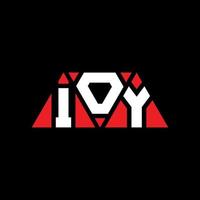 création de logo de lettre triangle ioy avec forme de triangle. monogramme de conception de logo triangle ioy. modèle de logo vectoriel triangle ioy avec couleur rouge. logo triangulaire ioy logo simple, élégant et luxueux. ioy