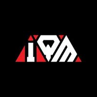 création de logo de lettre triangle iqm avec forme de triangle. monogramme de conception de logo triangle iqm. modèle de logo vectoriel triangle iqm avec couleur rouge. logo triangulaire iqm logo simple, élégant et luxueux. iqm