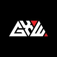 création de logo de lettre triangle gxw avec forme de triangle. monogramme de conception de logo triangle gxw. modèle de logo vectoriel triangle gxw avec couleur rouge. logo triangulaire gxw logo simple, élégant et luxueux. gxw