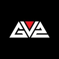 création de logo de lettre triangle gvz avec forme de triangle. monogramme de conception de logo triangle gvz. modèle de logo vectoriel triangle gvz avec couleur rouge. logo triangulaire gvz logo simple, élégant et luxueux. gvz
