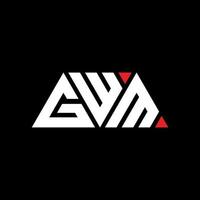 création de logo de lettre triangle gwm avec forme de triangle. monogramme de conception de logo triangle gwm. modèle de logo vectoriel triangle gwm avec couleur rouge. logo triangulaire gwm logo simple, élégant et luxueux. gwm