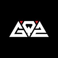 création de logo de lettre triangle gqz avec forme de triangle. monogramme de conception de logo triangle gqz. modèle de logo vectoriel triangle gqz avec couleur rouge. logo triangulaire gqz logo simple, élégant et luxueux. gqz