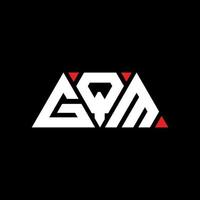 création de logo de lettre triangle gqm avec forme de triangle. monogramme de conception de logo triangle gqm. modèle de logo vectoriel triangle gqm avec couleur rouge. logo triangulaire gqm logo simple, élégant et luxueux. gqm