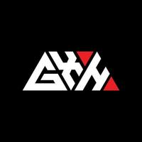 création de logo de lettre triangle gxh avec forme de triangle. monogramme de conception de logo triangle gxh. modèle de logo vectoriel triangle gxh avec couleur rouge. logo triangulaire gxh logo simple, élégant et luxueux. gxh