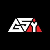 création de logo de lettre triangle gsy avec forme de triangle. monogramme de conception de logo triangle gsy. modèle de logo vectoriel triangle gsy avec couleur rouge. logo triangulaire gsy logo simple, élégant et luxueux. gsy