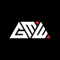 création de logo de lettre triangle gmw avec forme de triangle. monogramme de conception de logo triangle gmw. modèle de logo vectoriel triangle gmw avec couleur rouge. logo triangulaire gmw logo simple, élégant et luxueux. GMW