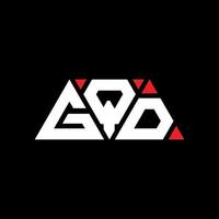 création de logo de lettre triangle gqd avec forme de triangle. monogramme de conception de logo triangle gqd. modèle de logo vectoriel triangle gqd avec couleur rouge. logo triangulaire gqd logo simple, élégant et luxueux. gqd