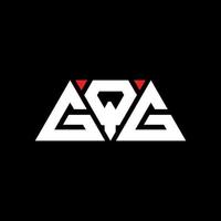 création de logo de lettre triangle gqg avec forme de triangle. monogramme de conception de logo triangle gqg. modèle de logo vectoriel triangle gqg avec couleur rouge. logo triangulaire gqg logo simple, élégant et luxueux. gqg