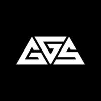création de logo de lettre triangle ggs avec forme de triangle. monogramme de conception de logo triangle ggs. modèle de logo vectoriel triangle ggs avec couleur rouge. logo triangulaire ggs logo simple, élégant et luxueux. ggs