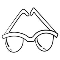 autocollant doodle de jolies lunettes de soleil d'été vecteur