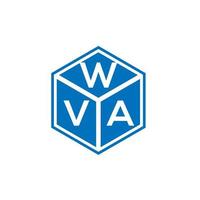 création de logo de lettre wva sur fond noir. concept de logo de lettre initiales créatives wva. conception de lettre wva. vecteur