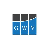 création de logo de lettre gvw sur fond blanc. concept de logo de lettre initiales créatives gvw. conception de lettre gvw. vecteur