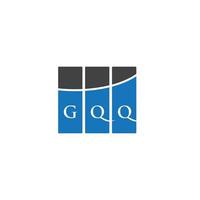 création de logo de lettre gqq sur fond blanc. concept de logo de lettre initiales créatives gqq. conception de lettre gqq. vecteur