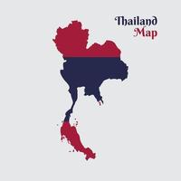 carte vectorielle de l'illustration de la thaïlande vecteur
