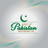 illustration vectorielle de la fête de l'indépendance du pakistan vecteur