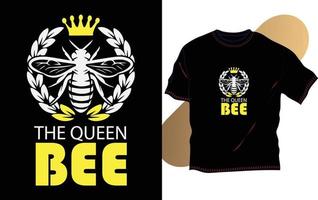 modèle de conception de t-shirt reine des abeilles pour votre site vecteur