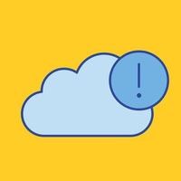 icône de vecteur d'alerte cloud qui peut facilement modifier ou modifier