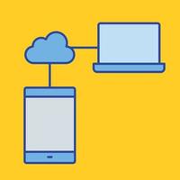 icône de vecteur de partage de nuage qui peut facilement modifier ou éditer