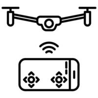 smartphone et drone vecteur