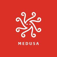 concept de logo méduse vecteur
