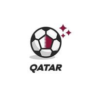 drapeau qatar balle vecteur