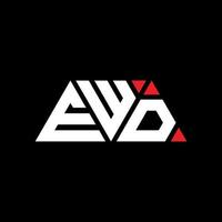 création de logo de lettre triangle ewd avec forme de triangle. monogramme de conception de logo triangle ewd. modèle de logo vectoriel triangle ewd avec couleur rouge. logo triangulaire ewd logo simple, élégant et luxueux. ewd