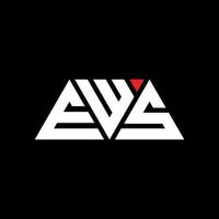 création de logo de lettre triangle ews avec forme de triangle. monogramme de conception de logo triangle ews. modèle de logo vectoriel triangle ews avec couleur rouge. ews logo triangulaire logo simple, élégant et luxueux. ews