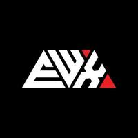 création de logo de lettre triangle ewx avec forme de triangle. monogramme de conception de logo triangle ewx. modèle de logo vectoriel triangle ewx avec couleur rouge. logo triangulaire ewx logo simple, élégant et luxueux. ewx