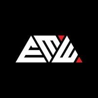 création de logo de lettre triangle emw avec forme de triangle. monogramme de conception de logo emw triangle. modèle de logo vectoriel emw triangle avec couleur rouge. logo triangulaire emw logo simple, élégant et luxueux. emw