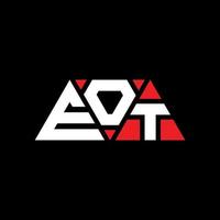 création de logo de lettre triangle eot avec forme de triangle. monogramme de conception de logo triangle eot. modèle de logo vectoriel triangle eot avec couleur rouge. eot logo triangulaire logo simple, élégant et luxueux. eot