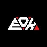 création de logo de lettre triangle eox avec forme de triangle. monogramme de conception de logo triangle eox. modèle de logo vectoriel triangle eox avec couleur rouge. logo triangulaire eox logo simple, élégant et luxueux. eox