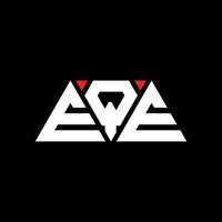 création de logo de lettre triangle eqe avec forme de triangle. monogramme de conception de logo triangle eqe. modèle de logo vectoriel triangle eqe avec couleur rouge. logo triangulaire eqe logo simple, élégant et luxueux. eqe