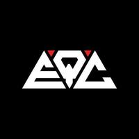 création de logo de lettre triangle eqc avec forme de triangle. monogramme de conception de logo triangle eqc. modèle de logo vectoriel triangle eqc avec couleur rouge. logo triangulaire eqc logo simple, élégant et luxueux. eqc