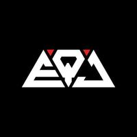 création de logo de lettre triangle eqj avec forme de triangle. monogramme de conception de logo triangle eqj. modèle de logo vectoriel triangle eqj avec couleur rouge. logo triangulaire eqj logo simple, élégant et luxueux. eqj