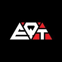 création de logo de lettre triangle eqt avec forme de triangle. monogramme de conception de logo triangle eqt. modèle de logo vectoriel triangle eqt avec couleur rouge. logo triangulaire eqt logo simple, élégant et luxueux. équit