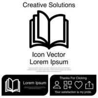 icône de livre ouvert eps 10 vecteur