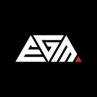 création de logo de lettre triangle egm avec forme de triangle. monogramme de conception de logo triangle egm. modèle de logo vectoriel triangle egm avec couleur rouge. logo triangulaire egm logo simple, élégant et luxueux. egm