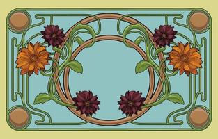 fond floral art nouveau vecteur