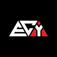 création de logo de lettre triangle ecy avec forme de triangle. monogramme de conception de logo triangle ecy. modèle de logo vectoriel triangle ecy avec couleur rouge. logo triangulaire ecy logo simple, élégant et luxueux. ecy