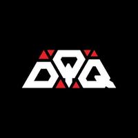 création de logo de lettre triangle dqq avec forme de triangle. monogramme de conception de logo triangle dqq. modèle de logo vectoriel triangle dqq avec couleur rouge. logo triangulaire dqq logo simple, élégant et luxueux. dqq