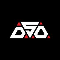 création de logo de lettre triangle dso avec forme de triangle. monogramme de conception de logo triangle dso. modèle de logo vectoriel triangle dso avec couleur rouge. logo triangulaire dso logo simple, élégant et luxueux. dso