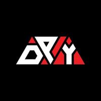 création de logo de lettre triangle dpy avec forme de triangle. monogramme de conception de logo triangle dpy. modèle de logo vectoriel triangle dpy avec couleur rouge. logo triangulaire dpy logo simple, élégant et luxueux. dpy