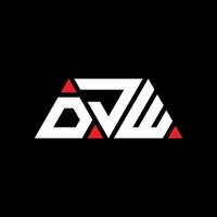 création de logo de lettre triangle djw avec forme de triangle. monogramme de conception de logo triangle djw. modèle de logo vectoriel triangle djw avec couleur rouge. logo triangulaire djw logo simple, élégant et luxueux. DJW