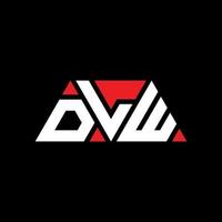 création de logo de lettre triangle dlw avec forme de triangle. monogramme de conception de logo triangle dlw. modèle de logo vectoriel triangle dlw avec couleur rouge. logo triangulaire dlw logo simple, élégant et luxueux. dw