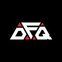 création de logo de lettre triangle dfq avec forme de triangle. monogramme de conception de logo triangle dfq. modèle de logo vectoriel triangle dfq avec couleur rouge. logo triangulaire dfq logo simple, élégant et luxueux. dfq