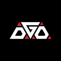 création de logo de lettre triangle dgo avec forme de triangle. monogramme de conception de logo triangle dgo. modèle de logo vectoriel triangle dgo avec couleur rouge. logo triangulaire dgo logo simple, élégant et luxueux. dgo